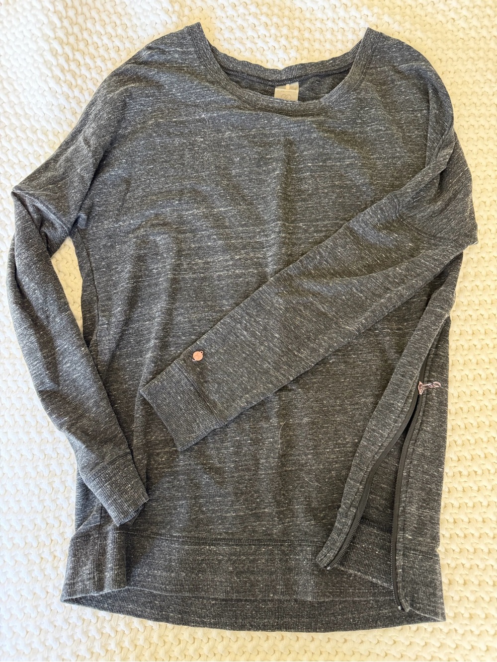 Calia Heather Charcoal Long-Sleeve Sweater
